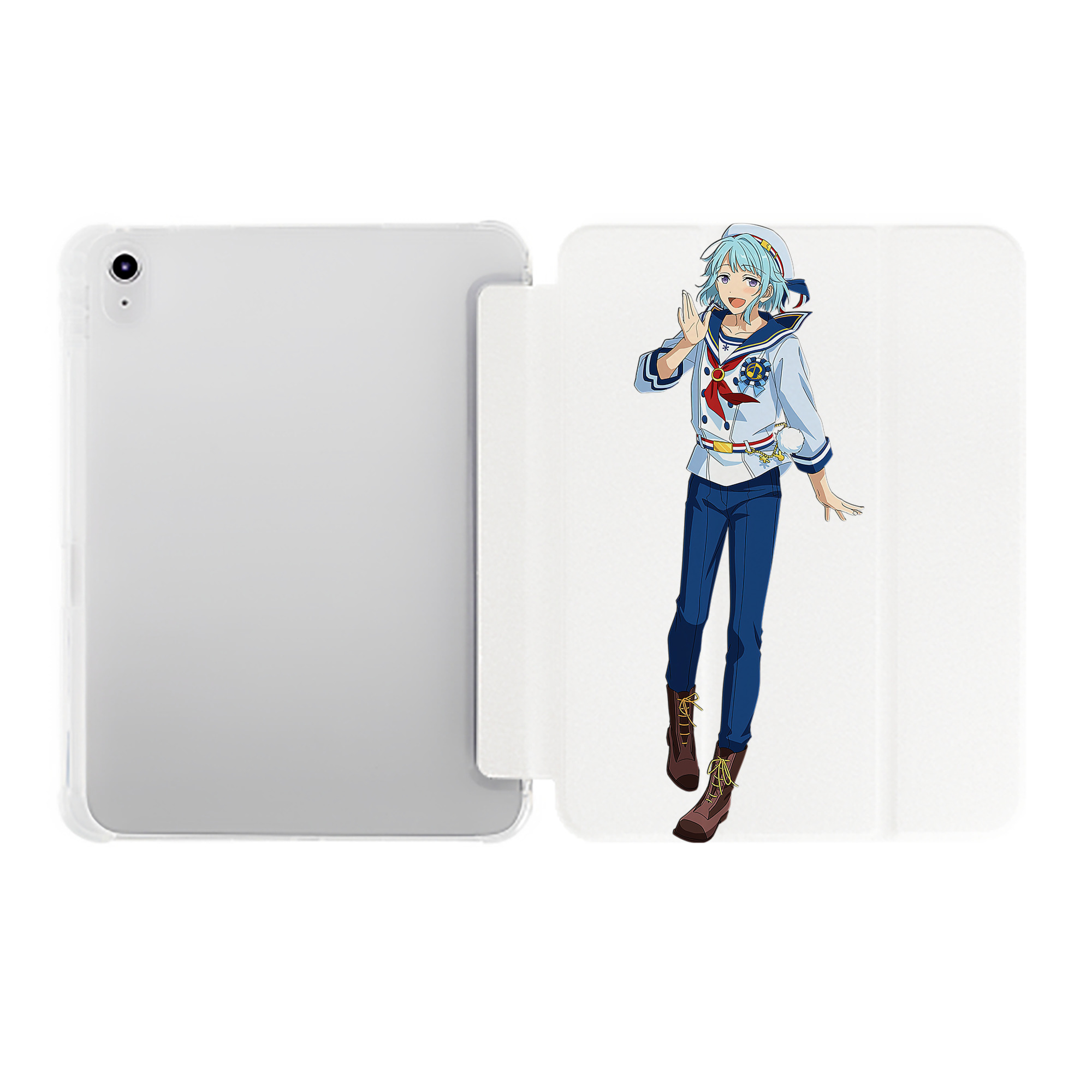 （画像用） あんさんぶるスターズ! Ensemble Stars IPad ケース ペン収納付き 三つ折りスタンド PUレザー×シリコン 対応機種9.5/10.5/10.9インチ